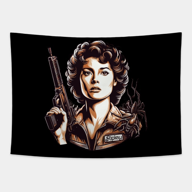 Ripley Vintage Fan Art Tapestry by Trendsdk