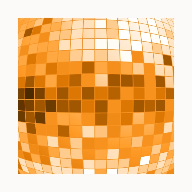 Disco Fever Neck Gator Orange Disco Ball by DANPUBLIC