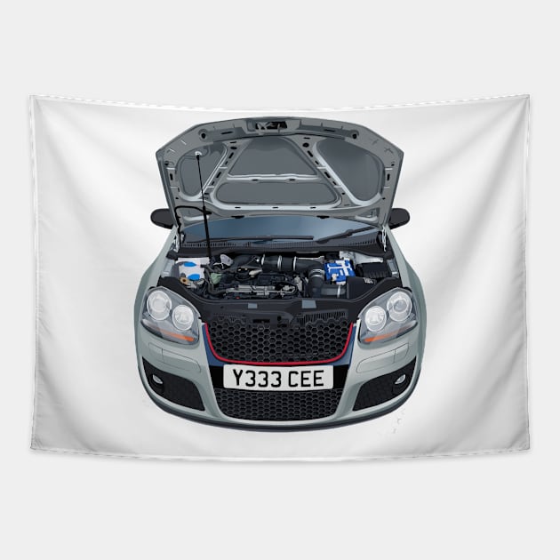 Detailed Car Design Tapestry by DP Store