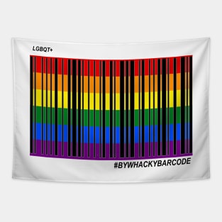 #lgbqt + barcode Tapestry