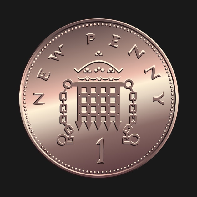 British new one penny by kavalenkava