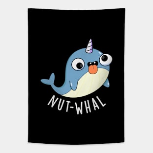 Nut-whal Funny Narwhal Pun Tapestry