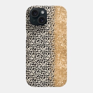 Leopard gold sparkle Phone Case