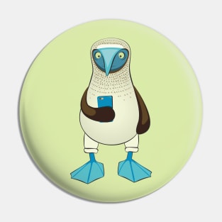 Blue-footed Booby with Phone Pin