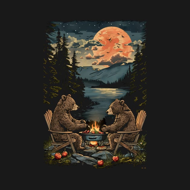 Camp Fire Bears by Bear Face Studios