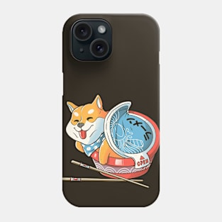 Shiba Dog Ramen Japanese Manga T-shirt by Tobe Fonseca Phone Case