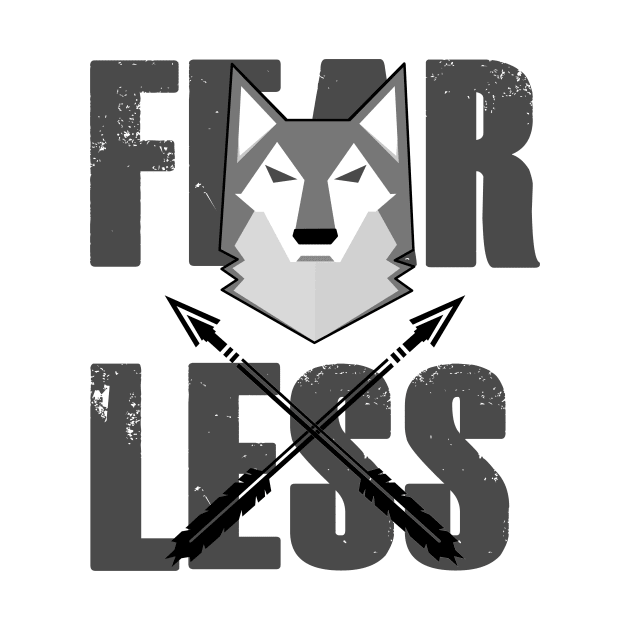 Fearless Geometric Wolf Motivational Fitness Entrepreneur Workout Inspiration by ChrisWilson