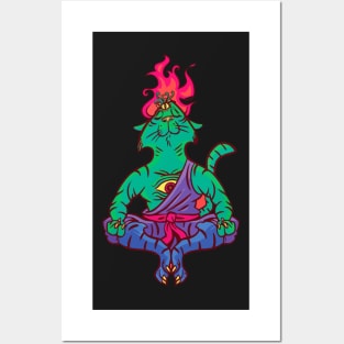 Funny Yoga Art for All  Namaste Flexible Pose Light Art Print by