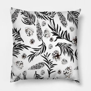 #Christmas #Pattern #Pine #Snow 8 Pillow