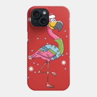 Pink Flamingo Christmas Phone Case