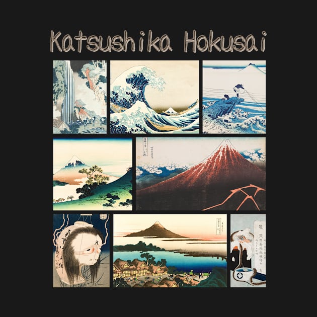 Hokusai Ukiyo-E Collage english by Underthespell