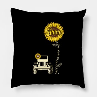 Jeep Sunflower Jeep Mama Happiness is being a Mama Jeep Women Pillow