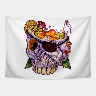 Te-killa Skull Drink Tapestry