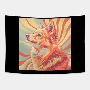 Finnish Spitz in 70's Tapestry