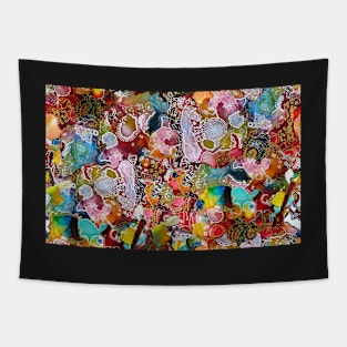 Bright Manic Moonscape Tapestry