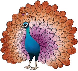 Lesbian Pride Peacock Magnet