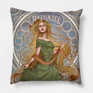 Rapunzel Art Nouveau Pillow