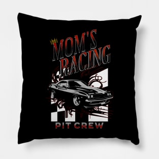 Mom's Racing Pit Crew Pillow