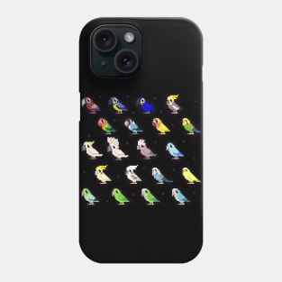 Pixel Parrot Pattern Phone Case