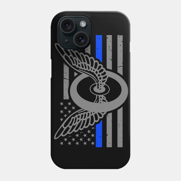 Motorcycle Cop - Thin Blue Line Flag - Motor Unit Phone Case by bluelinemotivation