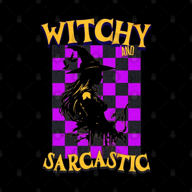 Witchy and Sarcastic Halloween Witches Funny Cute by Carantined Chao$