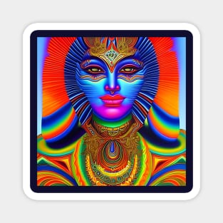 Techno-Shaman (27) - Trippy Psychedelic Art Magnet