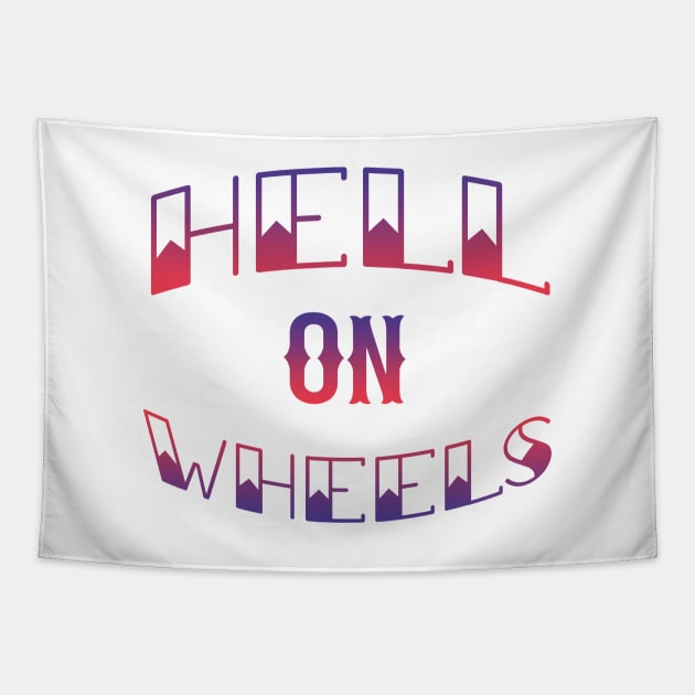Hell On Wheels Tapestry by TheGrinningSkull