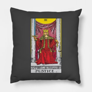 The Justice tarot card Pillow