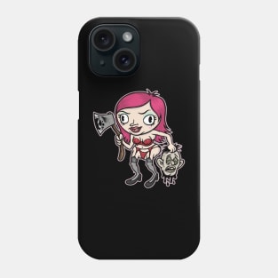 Cute Girl with Ax creepy cute horror Graphic Phone Case