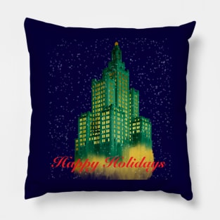 Happy Holidays Rhode Island Pillow