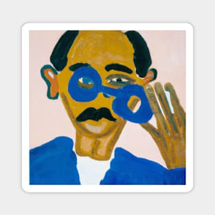 Man with blue glasses Magnet