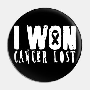 I Won Cancer Lost Pin