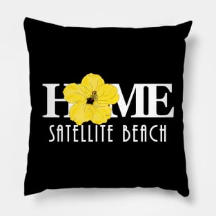 HOME Satellite Beach yellow (white text) Pillow