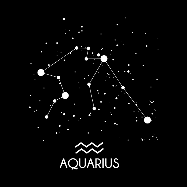 Aquarius Constellation Zodiac Symbol by Wolfek246