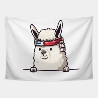 Sneaky japanese Alpaca so cute Tapestry