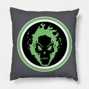 flaming skull halloween icon Pillow