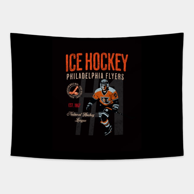 Philadelphia Flyers Hockey Team Tapestry by SWITPaintMixers