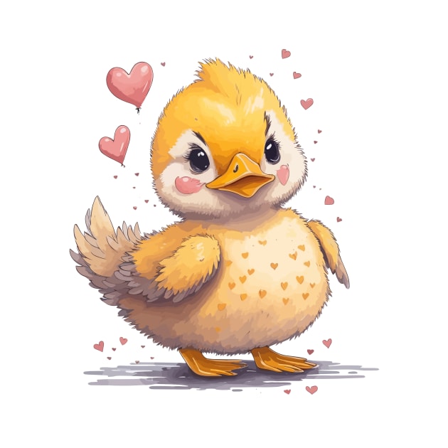 Minimal Cute Baby Duck by Imagination Gallery