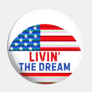 Retro TV style livin the dream Pin