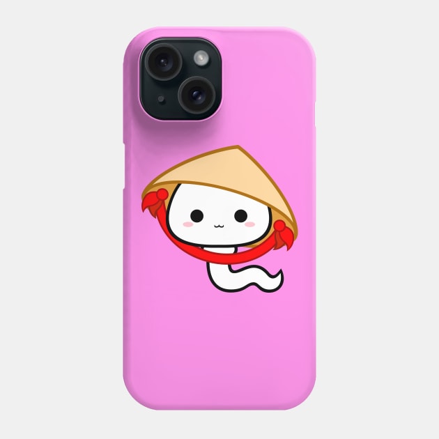 Cute Kawaii Sperm wear Vietnamese Hat Phone Case by alien3287