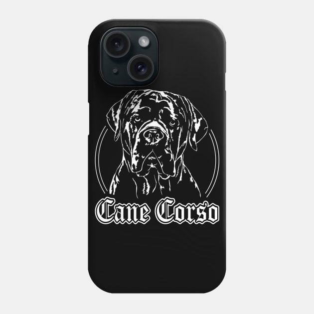 Cane Corso Italiano dog portrait Phone Case by wilsigns