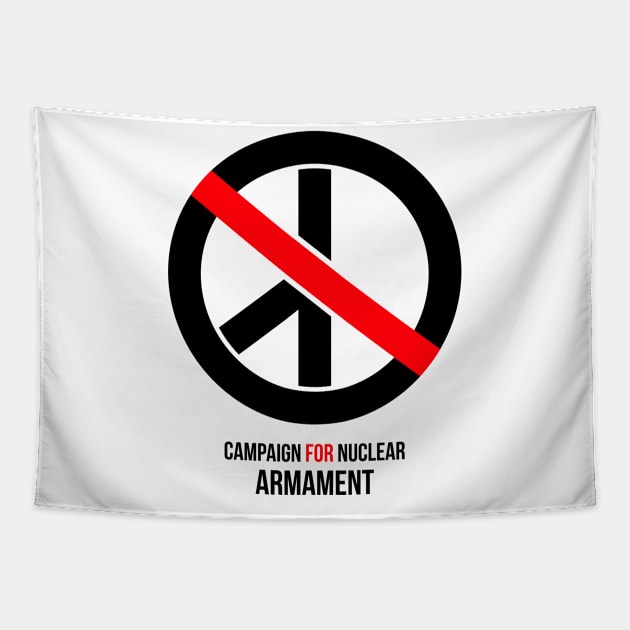 Campaign for Nuclear Armament CND parody Tapestry by mubays