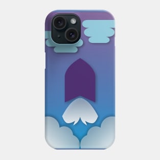 Rocket launch in the sky Phone Case