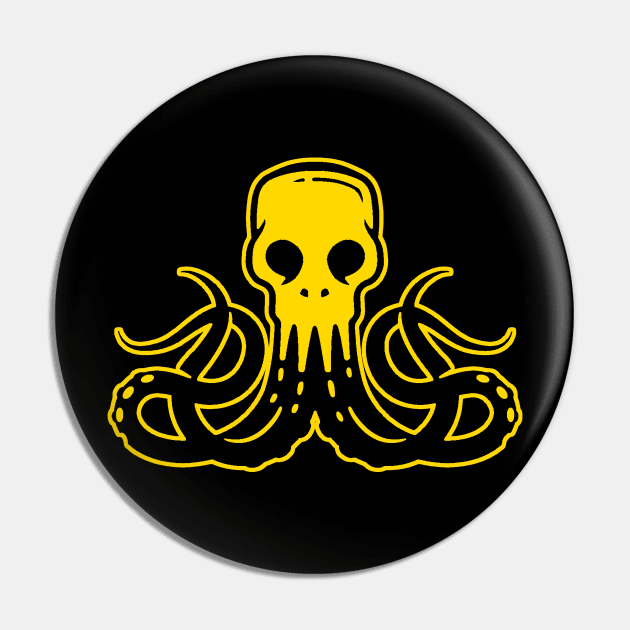 Octopus Skull Pin by Oolong