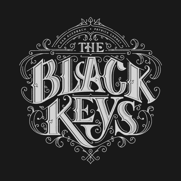 black keys reverse white - The Black Keys - T-Shirt