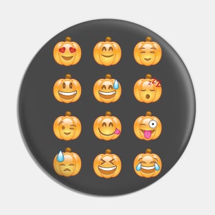 Halloween Pumpkin Emojis Pin