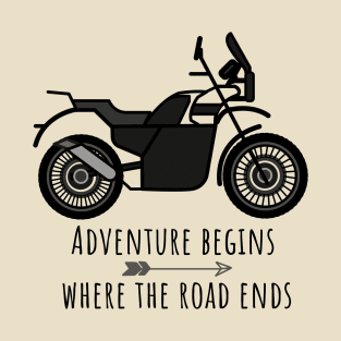 Adventure Begins Where The Road Ends T-Shirt