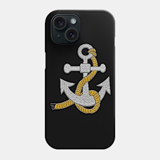 Gray Anchor and Rope Phone Case