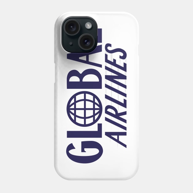 Global Airlines - White Background Phone Case by jepegdesign