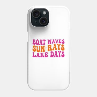 boat waves sun rays lake days Phone Case